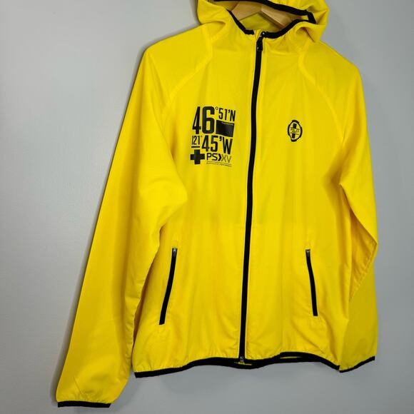Ralph Lauren Polo Sport Yellow Ripstop Hooded Zipper Windbreaker Jacket Men's M - Picture 6 of 14